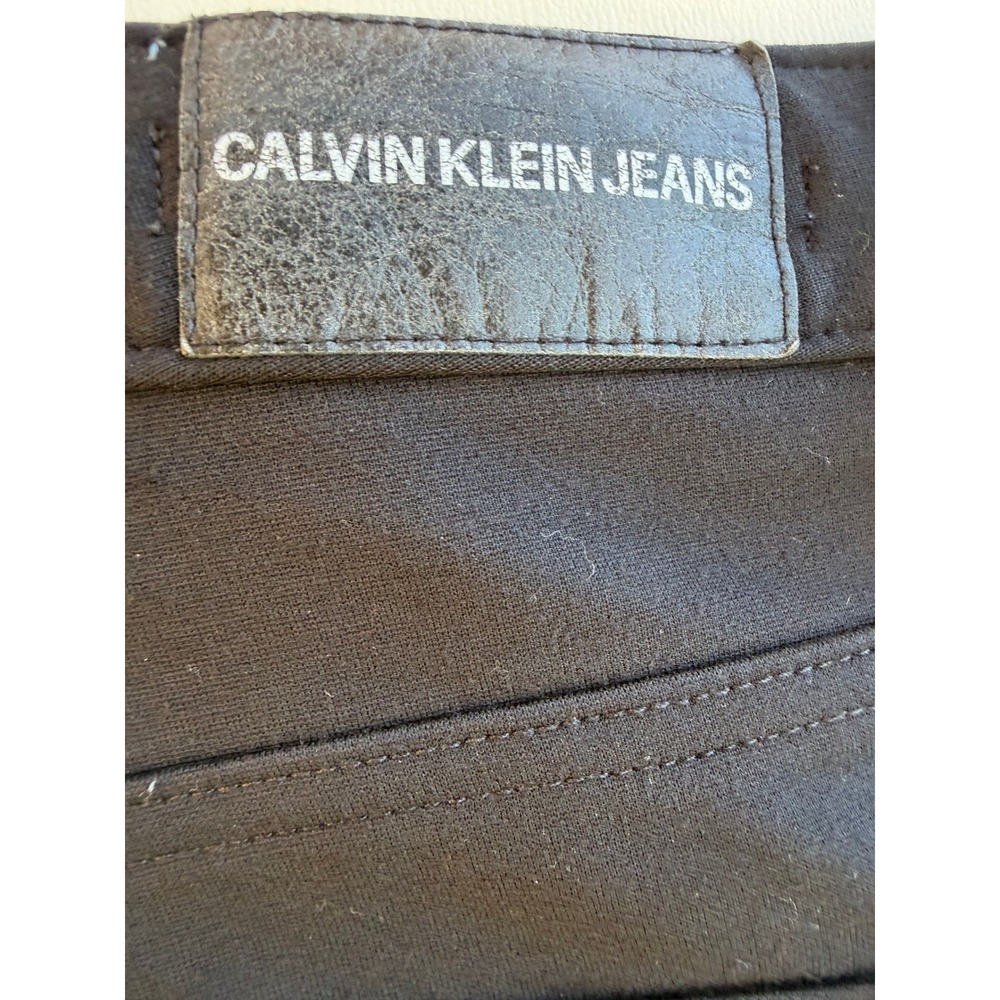 Calvin Klein Jeans Womens Black Legging Stretch Pants Size 12 Five Pocket